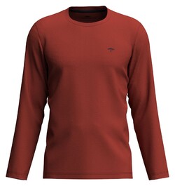 Fynch-Hatton Longsleeve Uni Color O-Neck T-Shirt Roest