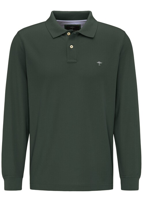 Fynch-Hatton Longsleeve Uni Poloshirt Emerald