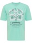 Fynch-Hatton Melange Athletics Print T-Shirt Peppermint-White