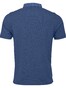 Fynch-Hatton Melange Color Contrast Collar Poloshirt Blue