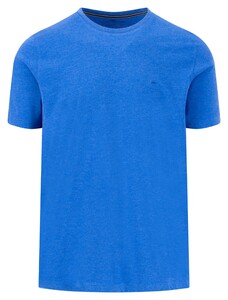 Fynch-Hatton Melange Crew neck T-Shirt Strong Blue