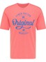 Fynch-Hatton Melange Original Print T-Shirt Coral-Royal