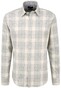 Fynch-Hatton Melange Soft Flannel Check Kent Shirt Silver