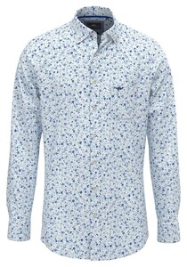 Fynch-Hatton Mini Flower Pattern Overhemd Splashy Ocean