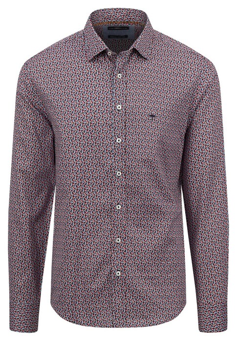 Fynch-Hatton Mini Modern Pattern Kent Collar Overhemd Flame