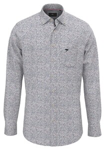 Fynch-Hatton Minimal Flower Pattern Button-Down Overhemd Peony