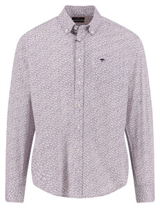 Fynch-Hatton Minimal Flower Pattern Overhemd Magnolia