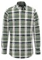 Fynch-Hatton Modern Check Mix Button Down Overhemd Dark Emerald