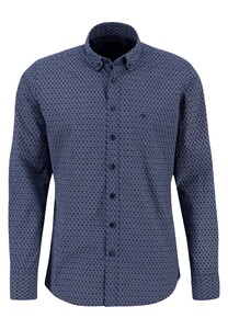 Fynch-Hatton Modern Check Triangle Overhemd Night