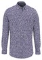 Fynch-Hatton Modern Mini Flower Pattern Overhemd Navy