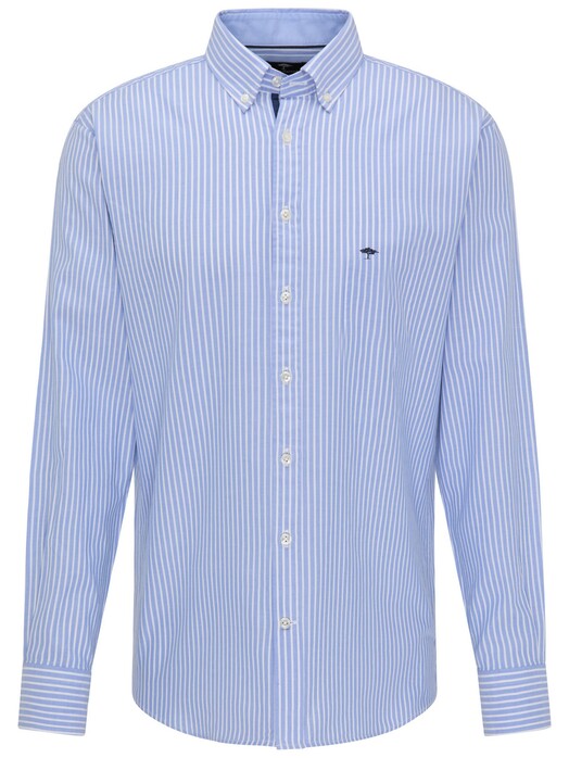 Fynch-Hatton Modern Oxford Stripe Shirt Blue