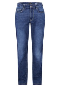 Fynch-Hatton Modern Regular Denim High Flex 5-Pocket Jeans Midden Blauw