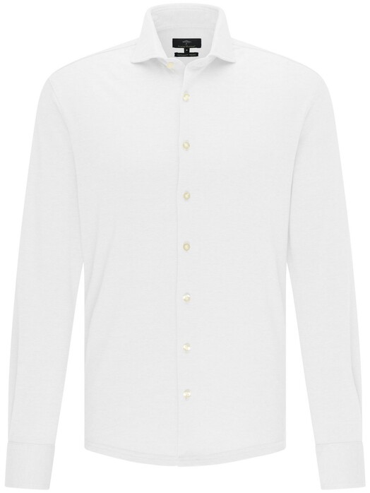 Fynch-Hatton Modern Solid Jersey Shark Shirt White