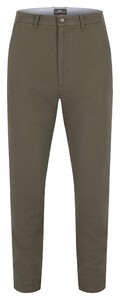 Fynch-Hatton Modern Stretch Chino Broek Donker Khaki