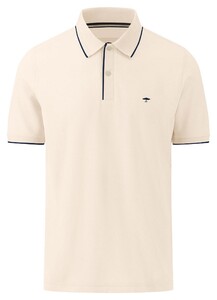 Fynch-Hatton Modern Supima Piqué Fine Contrast Tipping Polo Off White