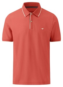 Fynch-Hatton Modern Supima Piqué Fine Contrast Tipping Polo Orient Red