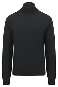 Fynch-Hatton Modern Uni Color Rollneck Merino Pullover Black