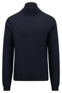 Fynch-Hatton Modern Uni Color Rollneck Merino Pullover Navy