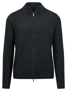 Fynch-Hatton Modern Zip Cardigan Merino Black