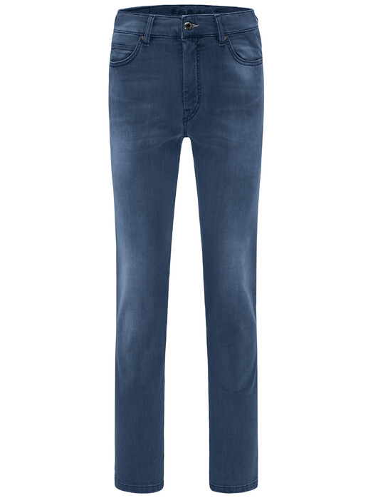 Fynch-Hatton Mombasa High Flex Denim Jeans Midden Blauw