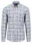 Fynch-Hatton Multi Combi Check Herringbone Shirt Grass Green