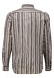 Fynch-Hatton Multi Stripe Cotton Button Down Shirt Deep Forest