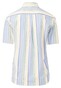 Fynch-Hatton Multi Stripe Short Sleeve Overhemd Bladgroen