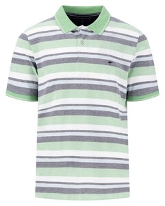 Fynch-Hatton Multicolor Stripe Polo Turf Green-Blue