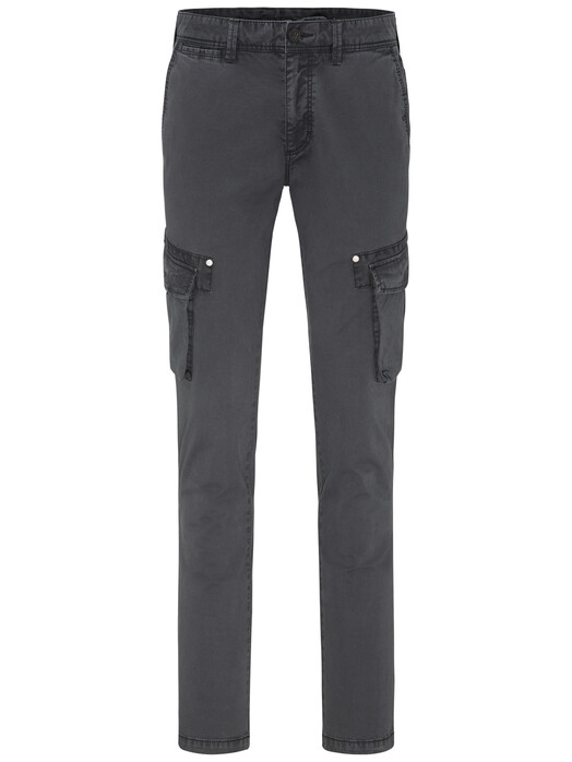 Fynch-Hatton Namibia Cargo Garment Dyed Broek Charcoal