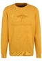 Fynch-Hatton O-Neck Chest Logo CmiA Cotton made in Africa Pullover Mustard