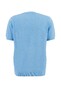 Fynch-Hatton O-Neck Cotton Linen T-Shirt Laguna Blue