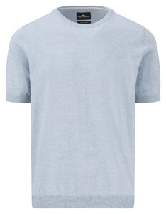 Fynch-Hatton O-Neck Cotton Linnen Short Sleeve Trui Summer Breeze