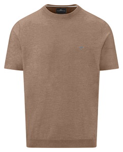 Fynch-Hatton O-Neck Cotton Linnen T-Shirt Elephant Grey