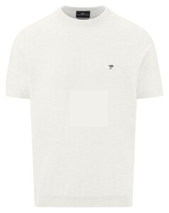 Fynch-Hatton O-Neck Cotton Linnen T-Shirt New Off White