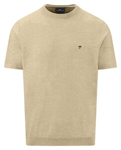 Fynch-Hatton O-Neck Cotton Linnen T-Shirt Pistache
