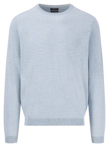 Fynch-Hatton O-Neck Cotton Linnen Trui Summer Breeze
