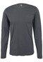 Fynch-Hatton O-Neck Cotton Longsleeve T-Shirt Asphalt
