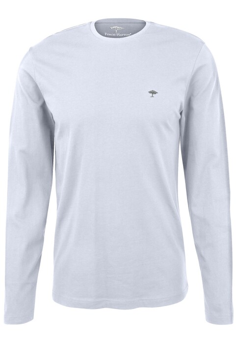 Fynch-Hatton O-Neck Cotton Longsleeve T-Shirt White