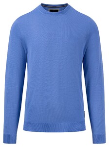 Fynch-Hatton O-Neck Cotton Pullover Crystal Blue