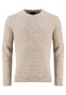 Fynch-Hatton O-Neck Donegal Knit Merino Blend Pullover Off White
