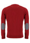 Fynch-Hatton O-Neck Elbow Patches Pullover Winter Red