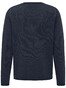Fynch-Hatton O-Neck Fancy Garment Dyed Pullover Navy