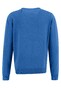 Fynch-Hatton O-Neck Fine Knit Cotton Pullover Bright Ocean
