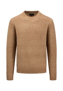 Fynch-Hatton O-Neck Fine Texture Knit Pullover Camel