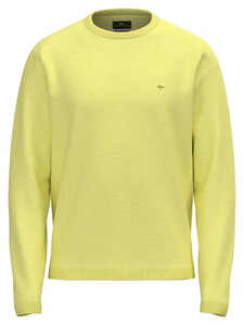 Fynch-Hatton O-Neck Light Air Cotton Trui Pale Yellow