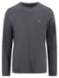 Fynch-Hatton O-Neck Longsleeve Cotton T-Shirt Asphalt