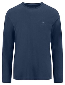 Fynch-Hatton O-Neck Longsleeve Cotton T-Shirt Midnight