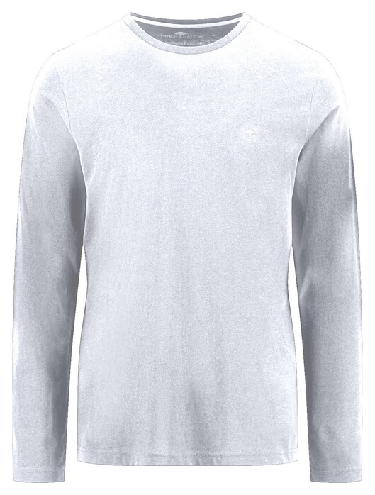 Fynch-Hatton O-Neck Longsleeve Cotton T-Shirt White