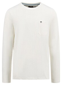 Fynch-Hatton O-Neck Longsleeve Heavy Slub Cotton T-Shirt New Off White