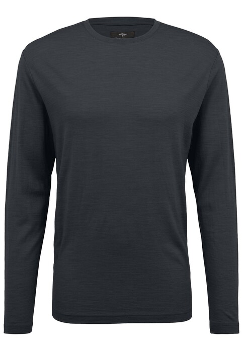 Fynch-Hatton O-Neck Longsleeve Merino T-Shirt Anthra